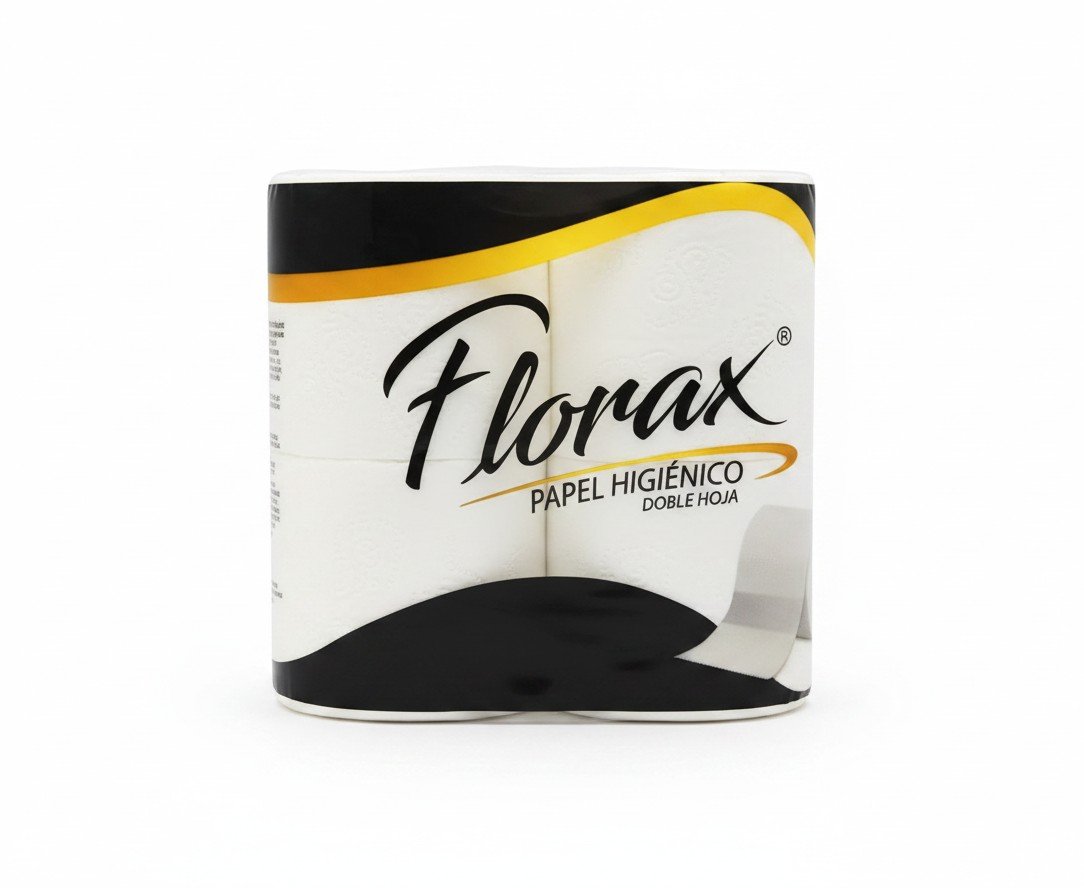 MANGA PAPEL HIGENICO FLORAX ELEGANCE 20MT - 12 UN DE 4 ROLLOS