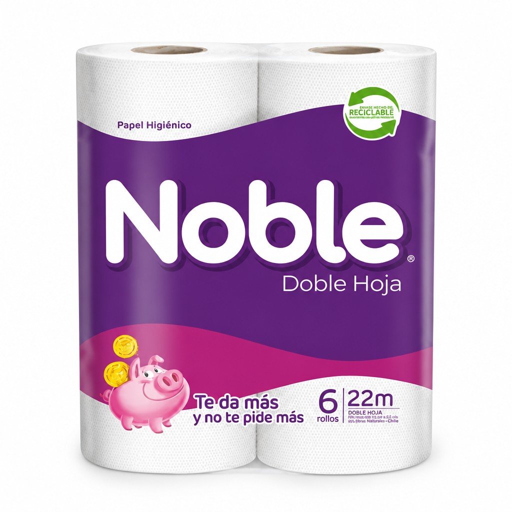 MANGA PAPEL HIGENICO NOBLE 22MT - 10 PAQ DE 6UN