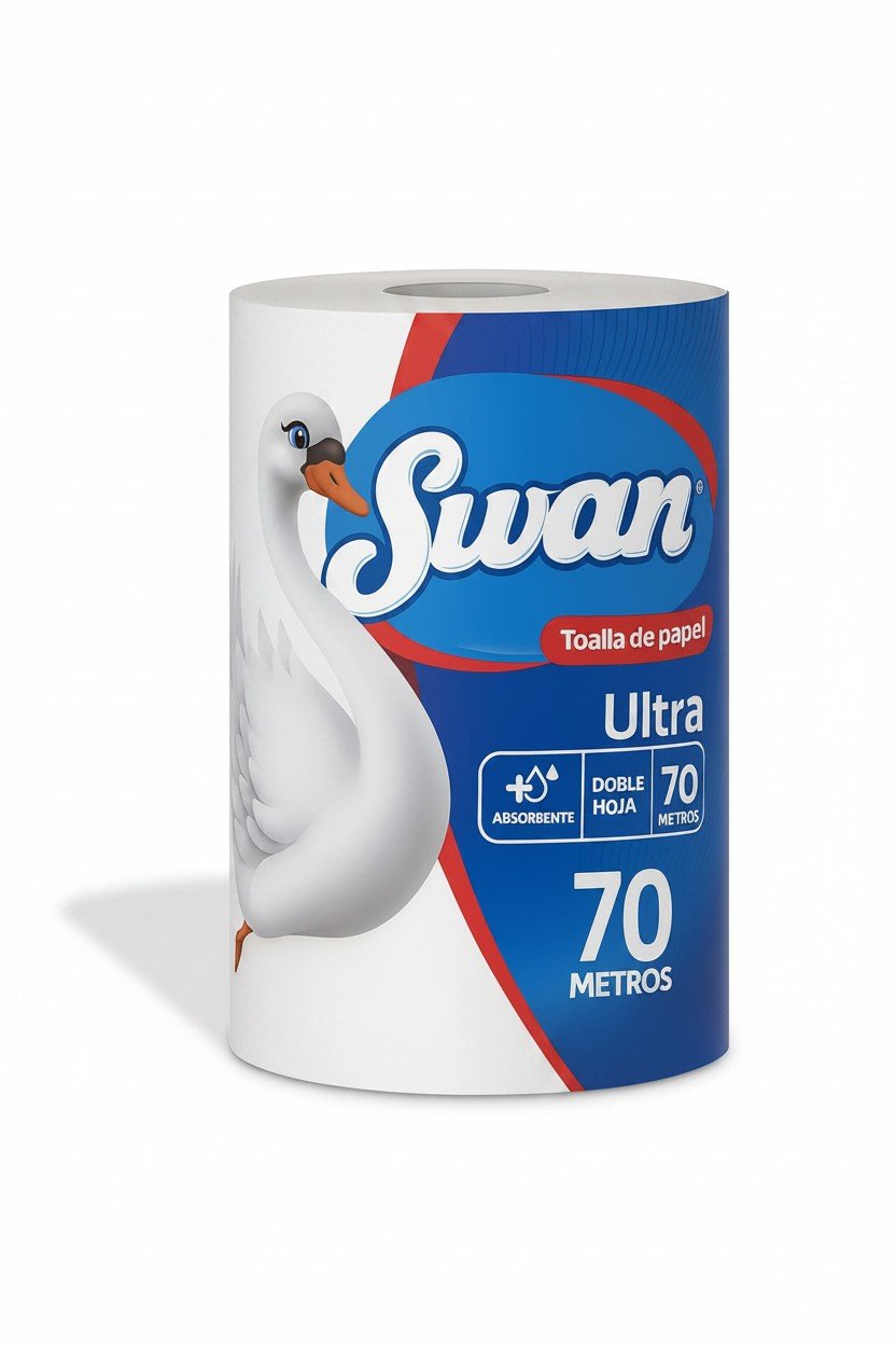 MANGA TOALLA ABSORVENTE PAPEL SWAN ULTRA 70MT - 8 PAQ
